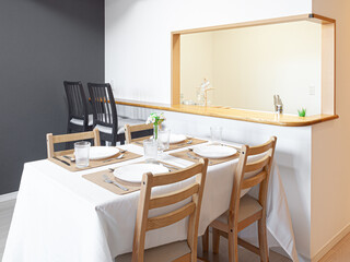 シンプルモダンなダイニングキッチン