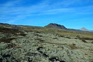 Iceland-view of landscape near Grabrok Crater