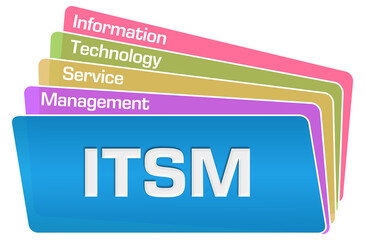 ITSM - Information Technology Service Management Colorful Squares Stack 