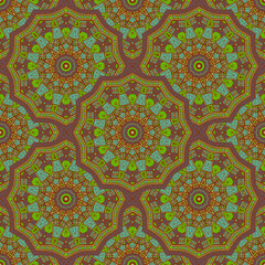 Flower medallion vector seamless pattern. Ethnic motifs textile print. Turkish traditional seamless ornament. Colorful medallion embroidery graphic design. Tribal pattern ethnic ornament.