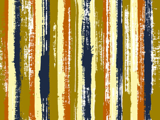 Watercolor strips seamless vector background. Decorative bright plaid ornament swatch. Old style background for poster, banner, card. Striped tablecloth textile print.