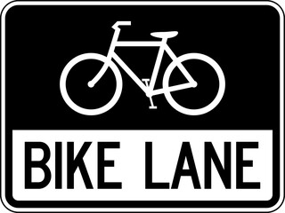 Road Sign Bike Lane