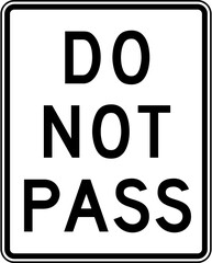 Road Sign Passing Zone Ends