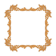 Vintage Baroque Victorian frame border floral ornament leaf scroll engraved retro flower pattern decorative design tattoo black and white Japanese filigree calligraphic vector heraldic swirl