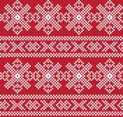 Christmas Fair Isle Seamless Pattern Background