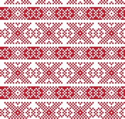 Christmas Fair Isle Seamless Pattern Background