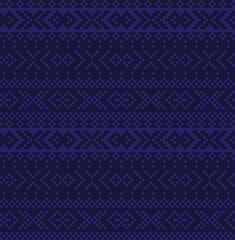 Christmas Fair Isle Seamless Pattern Background