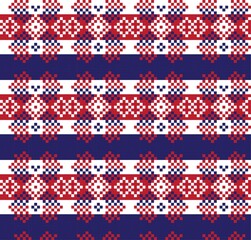 Christmas Fair Isle Seamless Pattern Background