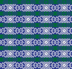Christmas Fair Isle Seamless Pattern Background