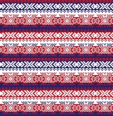 Christmas Fair Isle Seamless Pattern Background