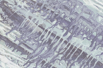 Blue and purple abstract acrylic painted background. Hand drawn violet drops