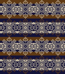 Brown Christmas Fair Isle Seamless Pattern Background