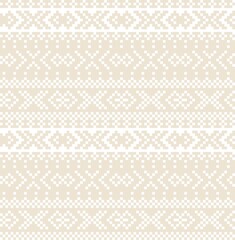 Brown Christmas Fair Isle Seamless Pattern Background