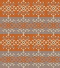 Brown Christmas Fair Isle Seamless Pattern Background