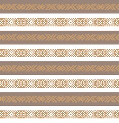 Brown Christmas Fair Isle Seamless Pattern Background