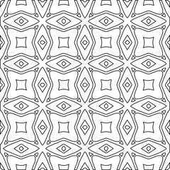 Geometric vector pattern with Black and white colors. abstract ornament for wallpapers and backgrounds.