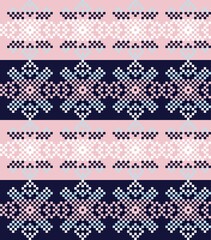 Pink Navy Christmas Fair Isle Seamless Pattern Background