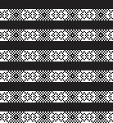 Black and White Christmas Fair Isle Seamless Pattern Background