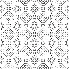 Geometric vector pattern with Black and white colors. abstract ornament for wallpapers and backgrounds.