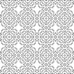 Geometric vector pattern with Black and white colors. abstract ornament for wallpapers and backgrounds.