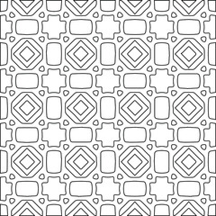 Geometric vector pattern with Black and white colors. abstract ornament for wallpapers and backgrounds.