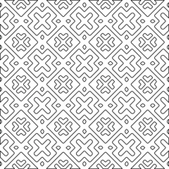 Geometric vector pattern with Black and white colors. abstract ornament for wallpapers and backgrounds.
