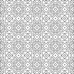 Geometric vector pattern with Black and white colors. abstract ornament for wallpapers and backgrounds.