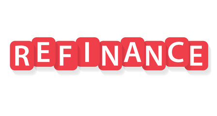 refinance word concept- vector illustration