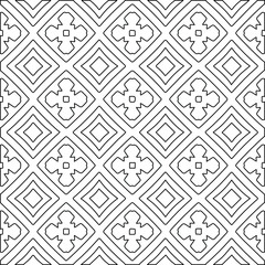 Geometric vector pattern with Black and white colors. abstract ornament for wallpapers and backgrounds.