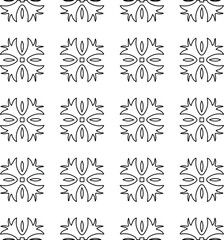 Geometric vector pattern with Black and white colors. abstract ornament for wallpapers and backgrounds.