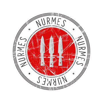Nurmes city postal rubber stamp