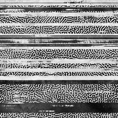 Black and white seamless abstract grunge texture. High quality illustration. Ornate glossy luxurious polished monochrome design for print and surface design. Modern textile art. Ink background.