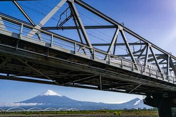 富士山と列車 (日本 - 静岡 - 富士山)
