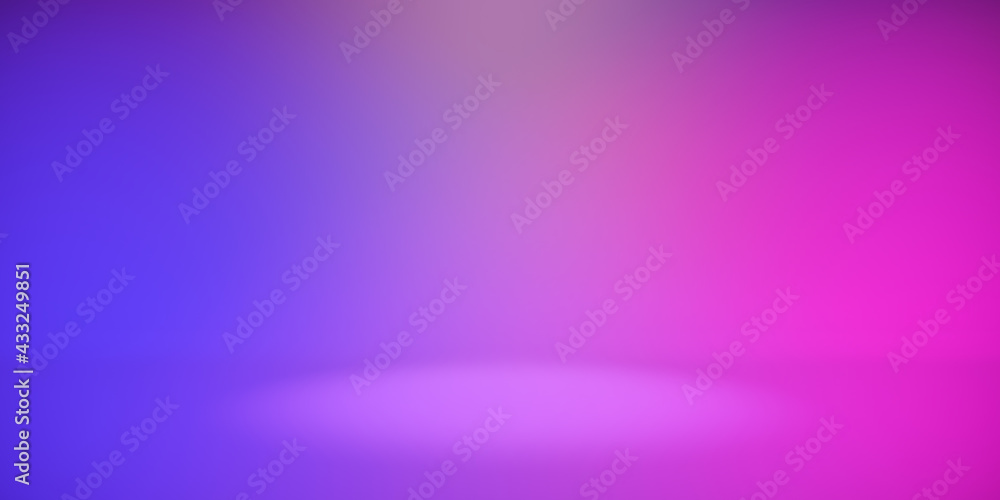 Poster abstract colorful neon pink and purple gradient with lighting, blank empty space for your copy or de