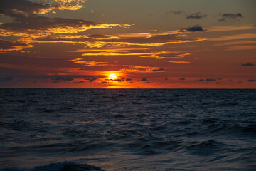 Amazing sunrise on the Black Sea