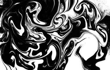  Abstract black and white backgrounds .Designs for wrapping paper, wallpaper and more.  Modern liquid art, digital illustration. Pattern of ink stains.