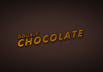 Gold double chocolate flavor typography