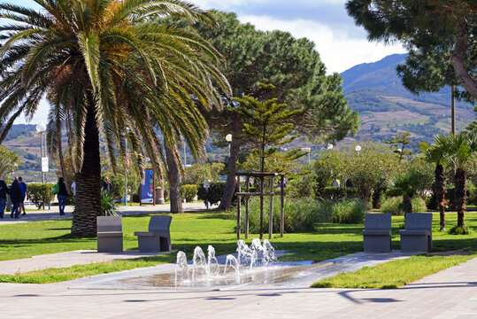 Park und Strandpromenade von Arg&egrave;les-sur-mer