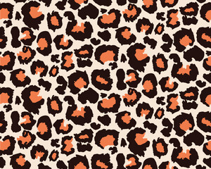 Abstract Leopard Animal Skin Pattern. Three Colors and Endless Repeat.