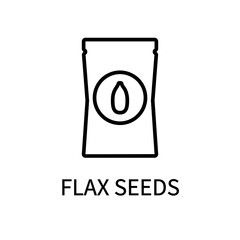 Flax Seed Line Icon In Simple Style. Healthy Food. Natural Product. Vector sign in a simple style isolated on a white background.