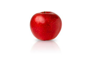 Ripe red apple isolated on a white background.