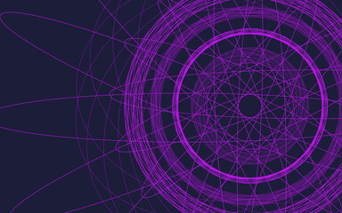 Abstract Purple Circle Iris Fractal