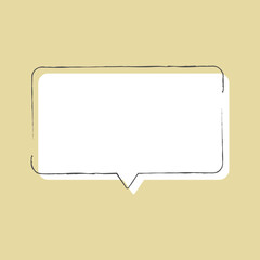 Fototapeta premium 吹き出しイラスト、アイコン（手描きボールペン風、ずらし塗り）
