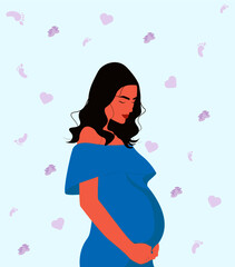 Obraz na płótnie Canvas Pregnant woman waiting for baby