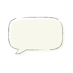 吹き出しイラスト、アイコン（手描きボールペン風、ずらし背景、カラフル）