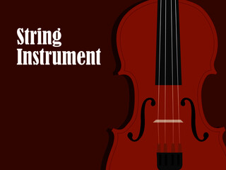 vector string instrument violin keys in close up design illustration