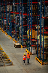 Warehouse workers at work
