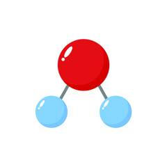 Vector illustration of water or H2O molecules, for logos, symbols, signs, buttons. Water chemistry for science