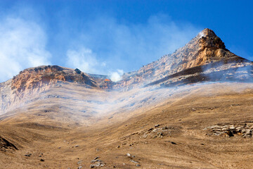 Forest fires in the mountains of Caucasus/