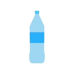 Water bottle icon. Advertising of drinking water. Vector graphics